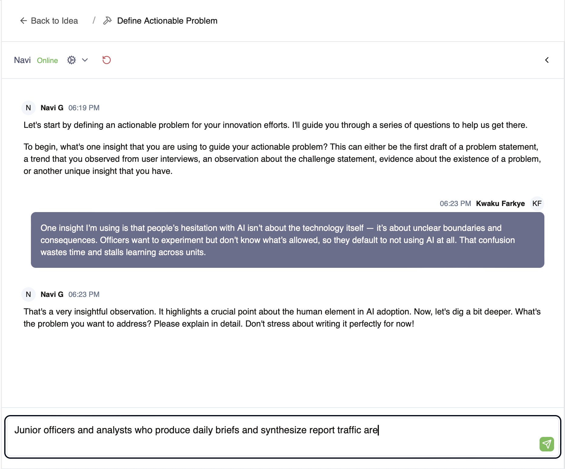 AI coaching feature